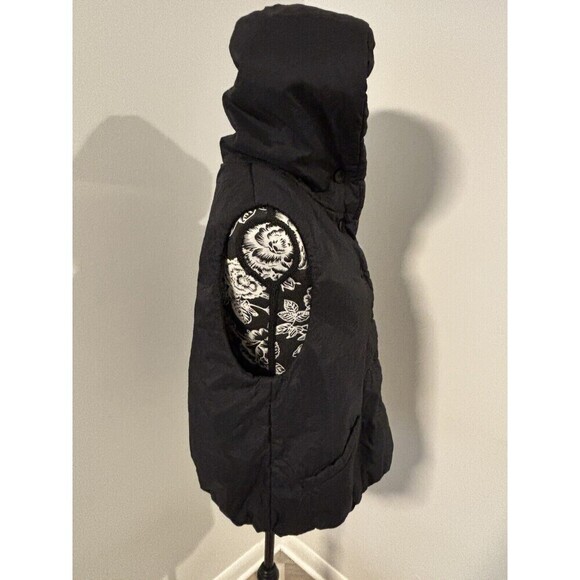 YACCO MARICARD FASHION PROJECT 1977 Vintage Oversized Black Nylon Hooded Vest 2 - Picture 3 of 6
